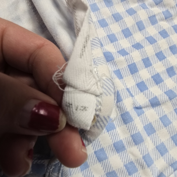 weekend edition blue and white checkered crop top women's size medium - Picture 7 of 9